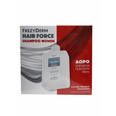 FREZYDERM Hair Force Shampoo Women Γυναικείο Σαμπουάν Για Τριχόπτωση 200ml+Δώρο 100ml