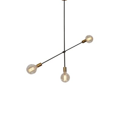 Pendant Light Se 136-3 Cody Brushed Brass Μetallic