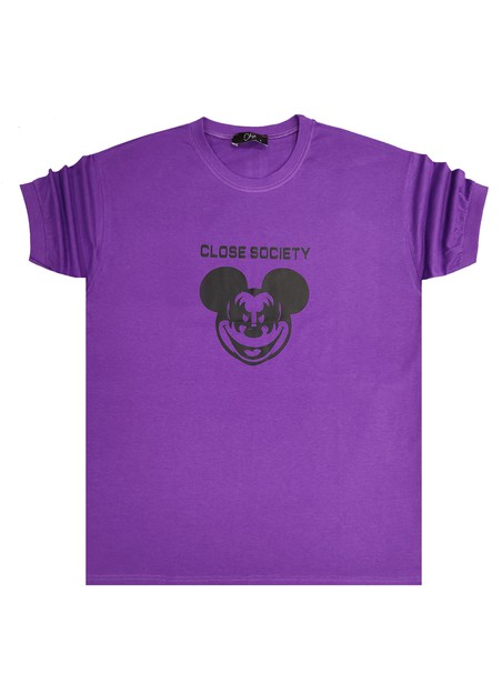 Clvse society purple mickey mouse logo t-shirt