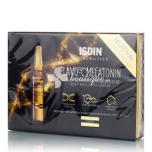 ISDIN Flavo-C Melatonin Night Recovery Serum - Ορός επιδιόρθωσης Νυκτός, 10 αμπούλες x 2ml