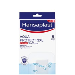 Hansaplast Aqua Protect 3XL Sterile Strips Aδιάβροχα Επιθέματα, 10x15cm, 5τεμ