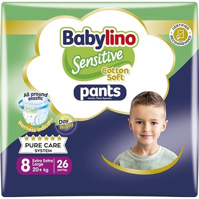 BABYLINO Pants Cotton Soft Nο8 20+kg 26 Τεμάχια Economy Pack