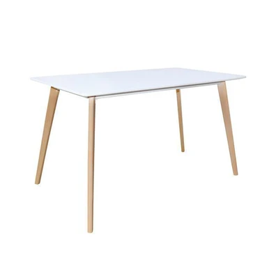 Τραπέζι Οξυά Φυσικό / MDF Άσπρο 120x70 H.75cm ZWW 