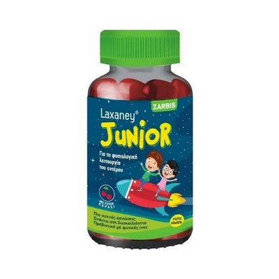 LAXANEY Junior Παιδικό Συμπλήρωμα Διατροφής Πρεβιοτικών Mε Φυτικές Ίνες Για Τη Φυσιολογική Λειτουργία Του Εντέρου, Κατά Της Δυσκοιλιότητας Με Γεύση Κεράσι 28 Ζελεδάκια