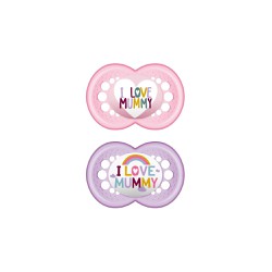Mam Silicone Pacifier 6-16 Months Pink-Purple 2 pieces