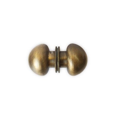 Double brass door knob "bull" with bronze finish