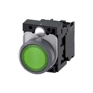 Μπουτόν Φωτιζόμενο LED 22mm Πράσινο 24VDC-AC 3SU11