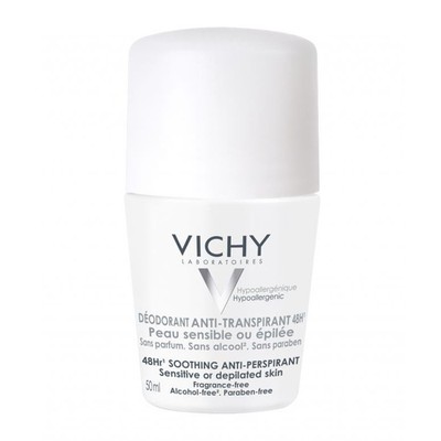 Vichy - Deodorants 48ωρη Αποσμητική Φροντίδα για Ευαίσθητες ή Αποτριχωμένες Επιδερμίδες - 50ml