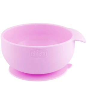 Chicco Μπολ Σιλικόνης με Βεντούζα σε Ροζ Χρώμα για