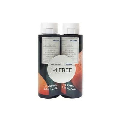 KORRES Grapefruit Sunrise Renewing Body Cleanser Αφρόλουτρο Με Τονωτικό Άρωμα Γκρέιπφρουτ 2x250ml