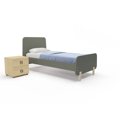 Wooden Single Bed for mattress 90x200 Alfa Set Var