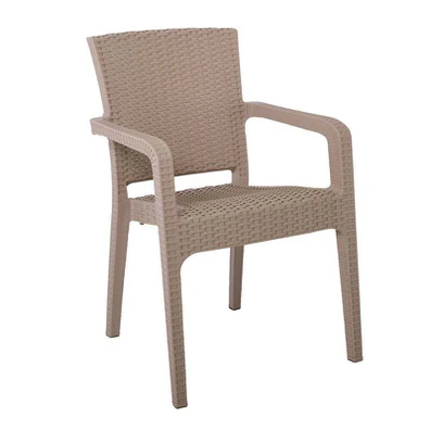 Lora Πολυθρόνα Κήπου Στοιβαζόμενη, pp (Rattan Look