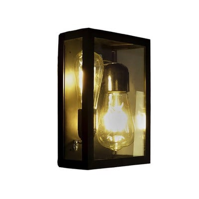 Wall/Ceiling Light 2xE27 Plastic Black Slp-60Α CE