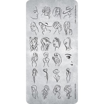 118626 STAMPING PLATE 23 LINE ART WOMAN