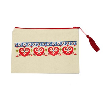 Peplos Kore embroidered zip bag