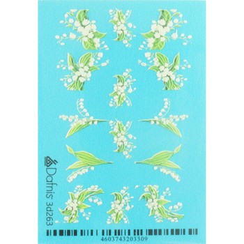 3D263 DECAL NAIL STICKERS 3D VOLUME