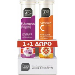 Pharmalead Πακέτο 1+1 για Ενίσχυση του Ανοποιητικού με Echinacea με Βιταμίνη C & Ψευδάργυρο, 20eff. tabs & Vitamin C 550mg, 20eff. tabs