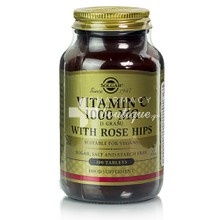 Solgar Vitamin C 1000mg with ROSE HIPS, 100tabs