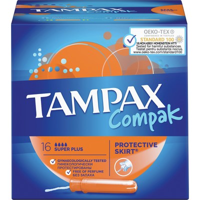 TAMPAX COMPAK SUPER PLUS 6X16