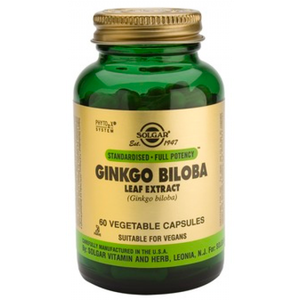 SOLGAR Ginkgo biloba leaf extract 60vegetable caps