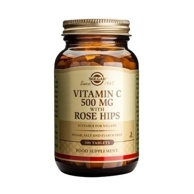 Solgar Vitamin C with Rose Hips 500mg 100tabs 