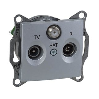 Sedna TV/RD/SAT Intermediate Socket Aluminium SDN3