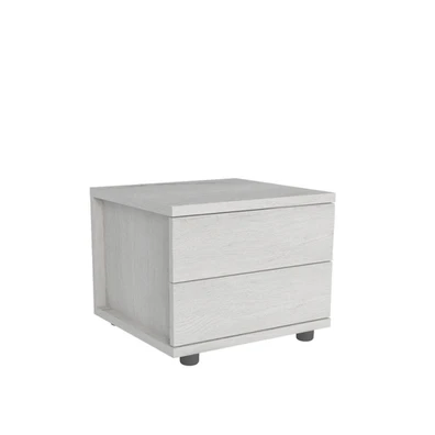 Κομοδίνο Ξύλινο με Δύο Συρτάρια 50x37x47cm Alfa Se