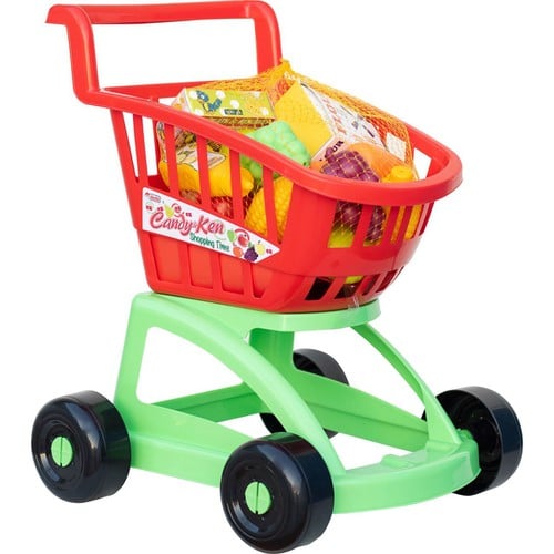 Lodër karrocë supermarketi, ngjyrë jeshile me të k