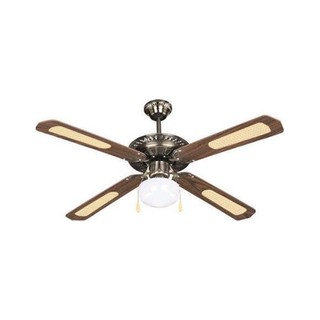 Ceiling Fan 60W 1 Light Fan Brown Gold 147-29001