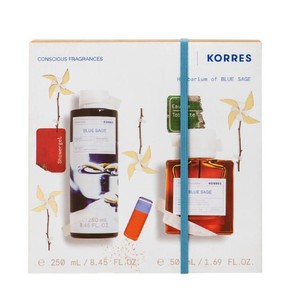 Korres Set Blue Sage Eau de Toilette, 50ml & Showe