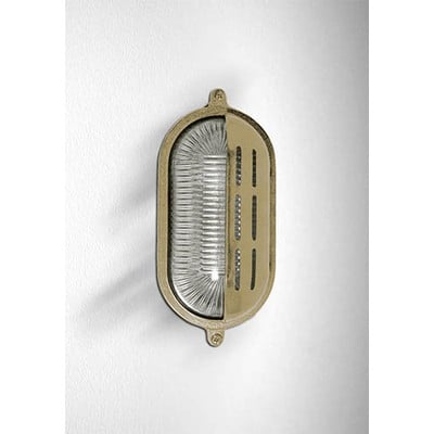 Brass Wall Light N.46 E27 Ip64 Natural Brass