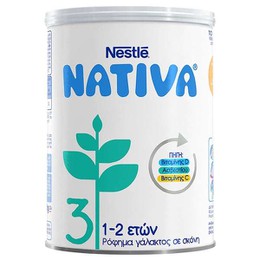 Nativa 3 Γάλα 2ης βρεφικής ηλικίας σε σκόνη από 10 μηνών., 400 gr