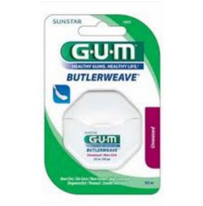 Gum ButlerWeave Unwaxed Ακέρωτο Οδοντικό Νήμα, 55m