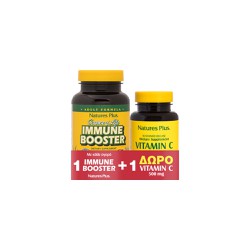 Nature's Plus Promo With Source Of Life Immune Booster Powerful Immune System Support Formula 90 tablets & Gift Vitamin C 500mg 90 tablets