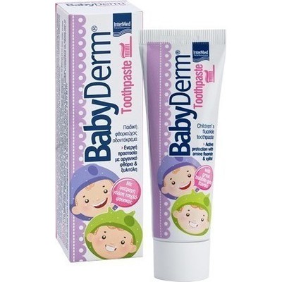 INTERMED Babyderm Toothpaste Οδοντόκρεμα Με Γεύση Τσιχλόφουσκα 1000ppm 6y+ 50ml