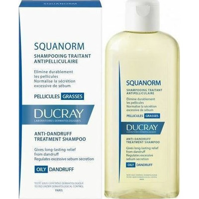 DUCRAY Squanorm Anti-Dandruff Treatment Shampoo Oily Dandruff Αντιπιτυριδικό Σαμπουάν Αγωγής Κατά Της Λιπαρής Πιτυρίδας 200ml