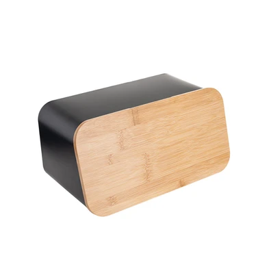 Estia Ψωμιερα Bamboo Essentials Μεταλλικη με Καπακ