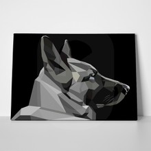 Vector low poly style monochrome shepherd 307044005 a