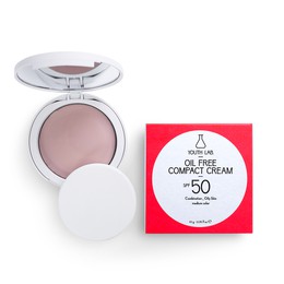 Youth Lab. Oil Free Compact Cream Spf 50 Combination Oily Skin, Medium Color, Αντιηλιακή Compact & Bronze, Ματ Τελείωμα 10gr