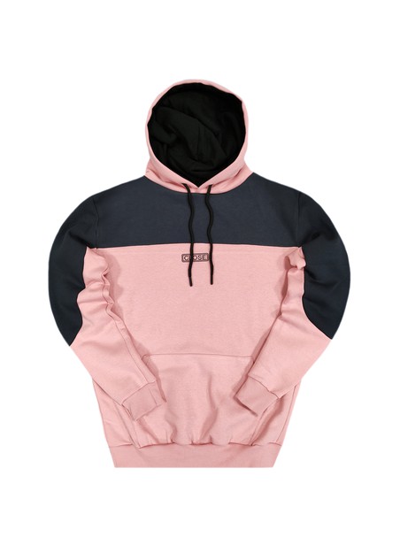 Clvse society pink grey small logo hoodie
