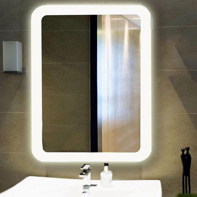 Καθρέπτης μπάνιου 70x90/60x80 αμμοβολή με φωτισμό 