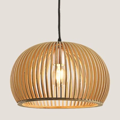 Wooden Pendant Light 1Xe27 Ø45X30