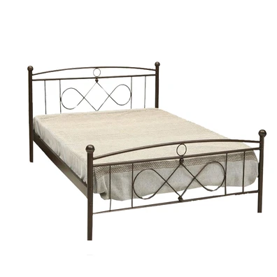 Κρεβάτι Μεταλλικό MetalFurniture Μπίλια 140x190 Με