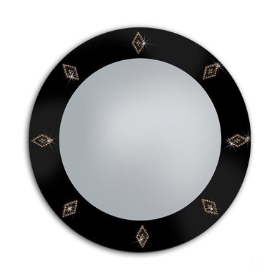 Handmade Mirror with swarovski Round 80 cm