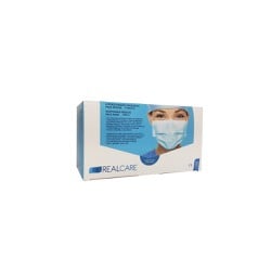 Real Care Ιατρικές Μάσκες Προσώπου Μιας Χρήσης Με Λάστιχο 3-ply Type II BFE 98% 50 τεμάχια