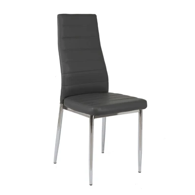 Καρέκλα Δείπνου PU Varossi Patricia Γκρι 40x39x96c