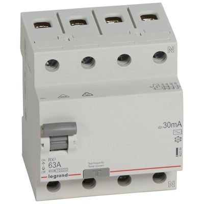 Rx3 Rccb Residual Current Circuit Breaker 4Pr 63A 