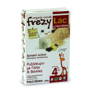 FREZYLAC Organic cereals ρυζάλευρο με γάλα & βανίλ