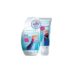 Helenvita Promo Kids Shampoo & Shower Gel Frozen Ήπιο Σαμπουάν Και Αφρόλουτρο 500ml & Δώρο Helenvita Kids Body Milk Frozen Απαλό Γαλάκτωμα 150ml 