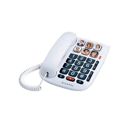 Corded Phone With 6 Immediate Call Keys White